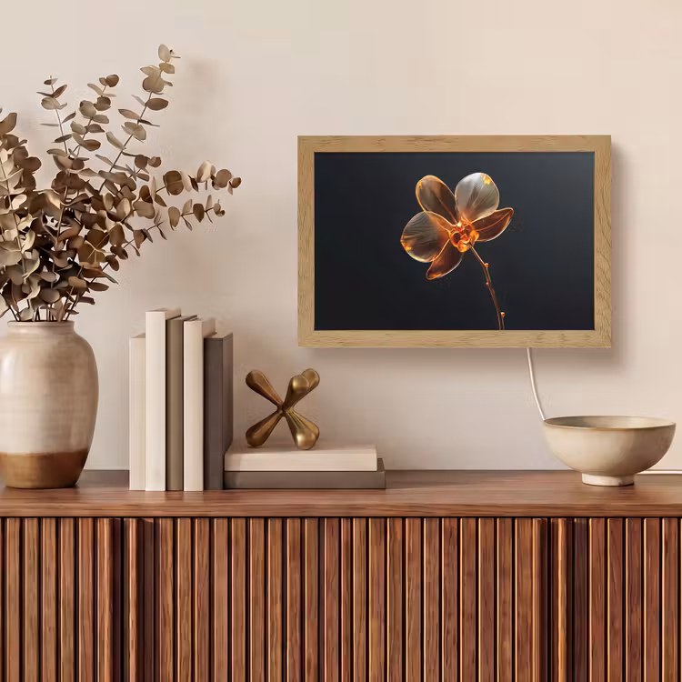 Orchidee - Doorzichtig - Bloem Light Box met kabel (Tafellamp) klein -sfeer2