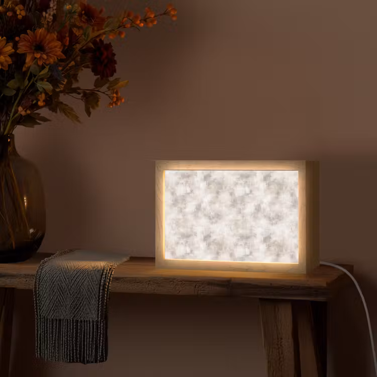 Organisch - Patroon - Gemêleerd Light Box met kabel (Tafellamp) klein 924 -sfeer4