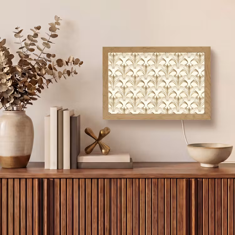Ornament - Barok - Goud Light Box met kabel (Tafellamp) klein 924 -sfeer2