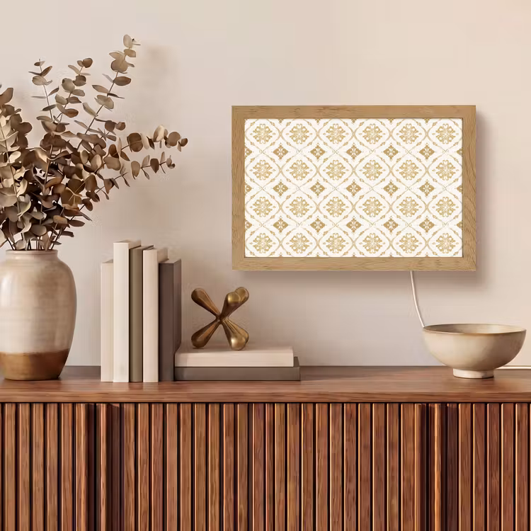 Ornament - Klassiek - Goud Light Box met kabel (Tafellamp) klein 924 -sfeer2