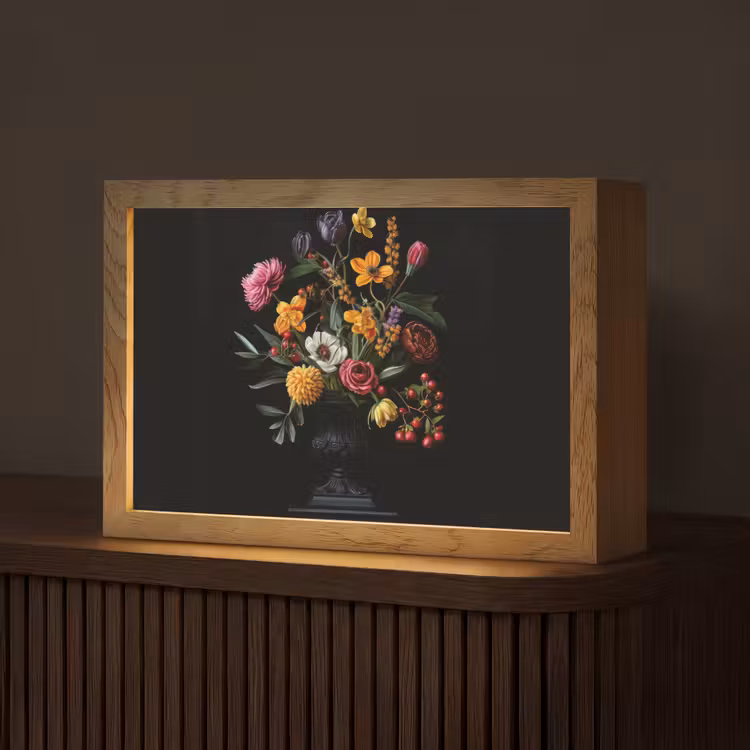 Sierlijk - Boeket - Bladeren Light Box met kabel (Tafellamp) klein -z3d_website