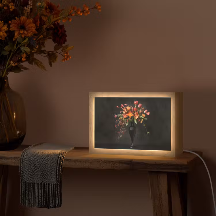 Sierlijk - Boeket - Vaas Light Box met kabel (Tafellamp) klein -sfeer4