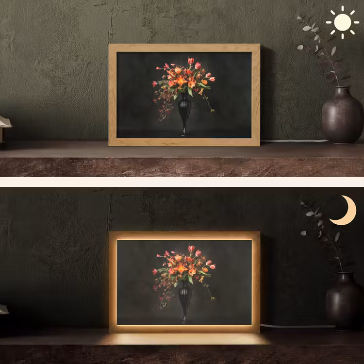 Sierlijk - Boeket - Vaas Light Box met kabel (Tafellamp) klein -sfeer3