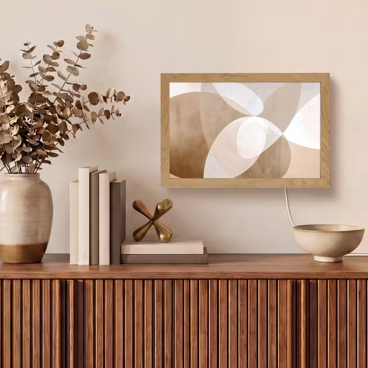 Ovale vormen - Transparant - Zachte overgang Light Box met kabel (Tafellamp) klein -sfeer2