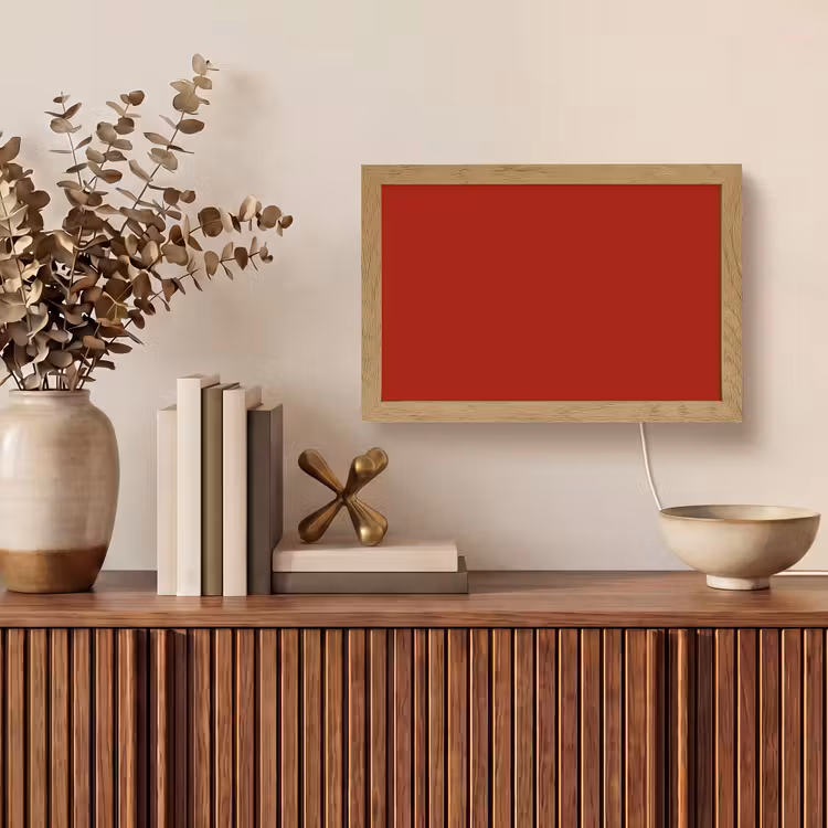 Oxblood - Maroon - Rood Light Box met kabel (Tafellamp) klein 924 -sfeer2