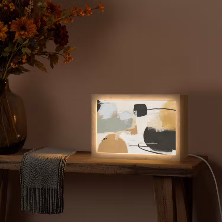 Paint - Abstract - Kleuren Light Box met kabel (Tafellamp) klein -sfeer4