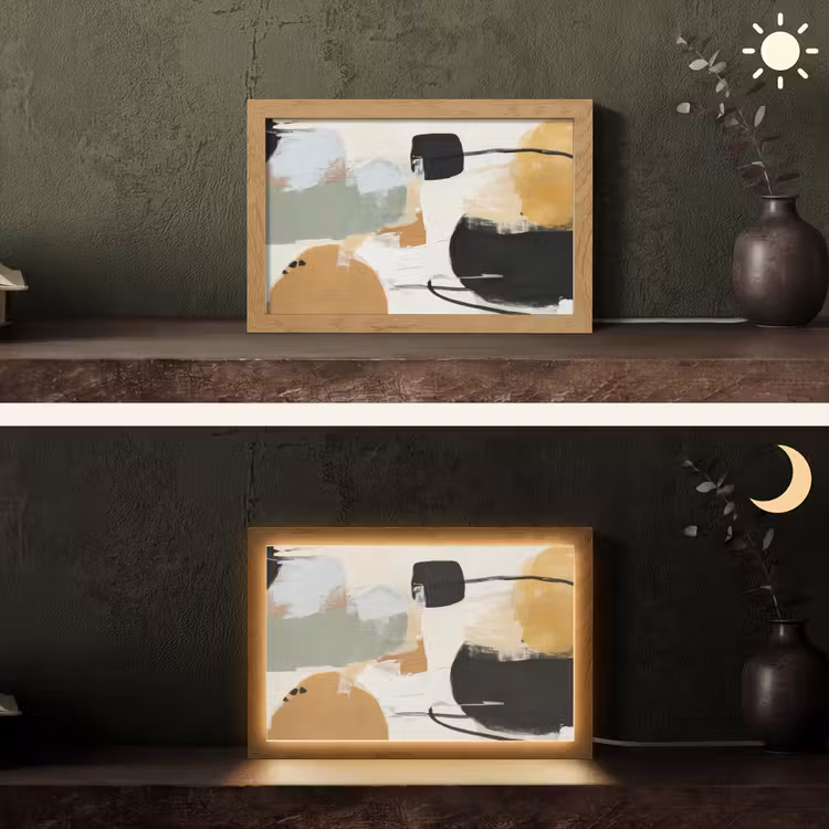 Paint - Abstract - Kleuren Light Box met kabel (Tafellamp) klein -sfeer3