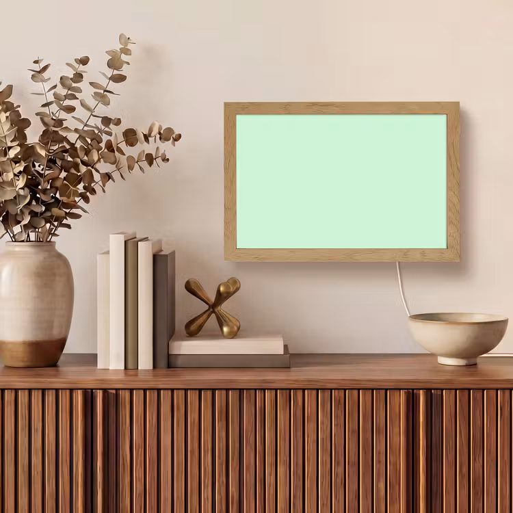 Pale - Mint - Groen Light Box met kabel (Tafellamp) klein 924 -sfeer2