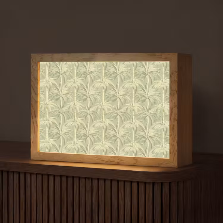 Palmwoud - Tropisch - Groen Light Box met kabel (Tafellamp) klein 924 -z3d_website