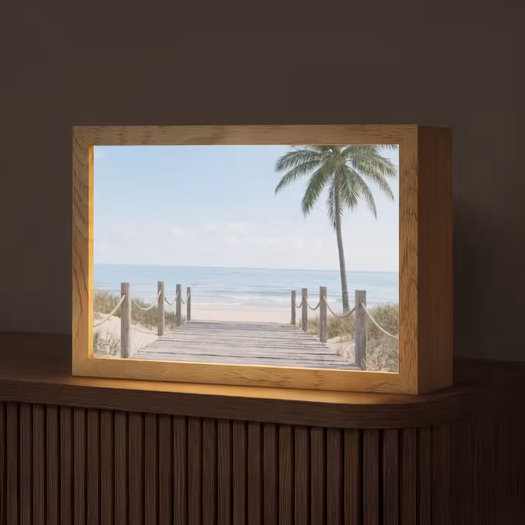 Palmbomen - Pad - Horizon Light Box met kabel (Tafellamp) klein -z3d_website