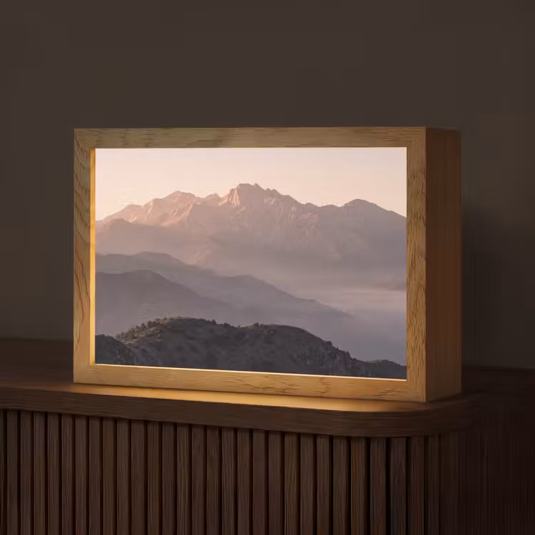 Panorama - Landschap - Bergen Light Box met kabel (Tafellamp) klein -z3d_website