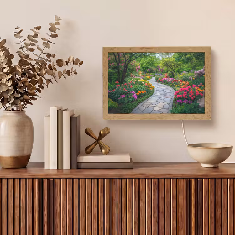 Park - Bloemen - Tuin Light Box met kabel (Tafellamp) klein -sfeer2