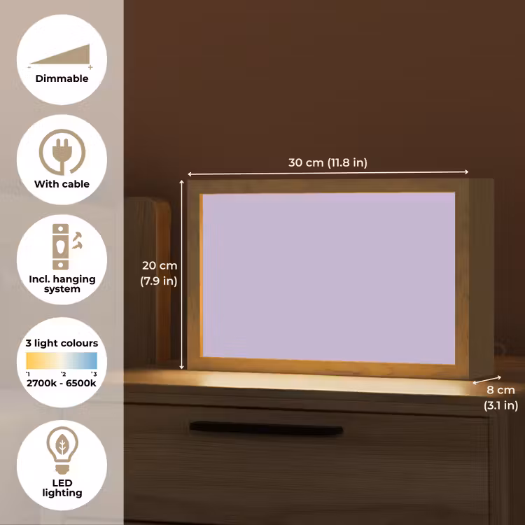 Pastel - Lilac - Paars Light Box met kabel (Tafellamp) klein 924 -USP_EN