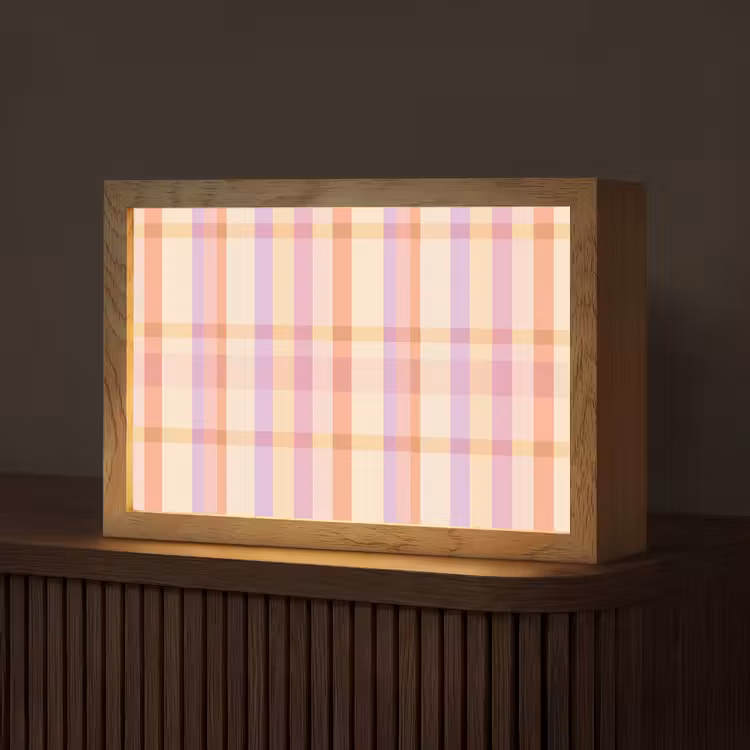 Pastel - uitpatroon - Geometrisch Light Box met kabel (Tafellamp) klein 924 -z3d_website