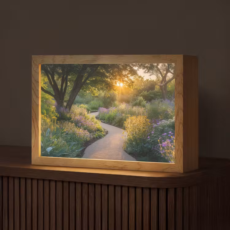 Pad - Bloemen - Park Light Box met kabel (Tafellamp) klein -z3d_website