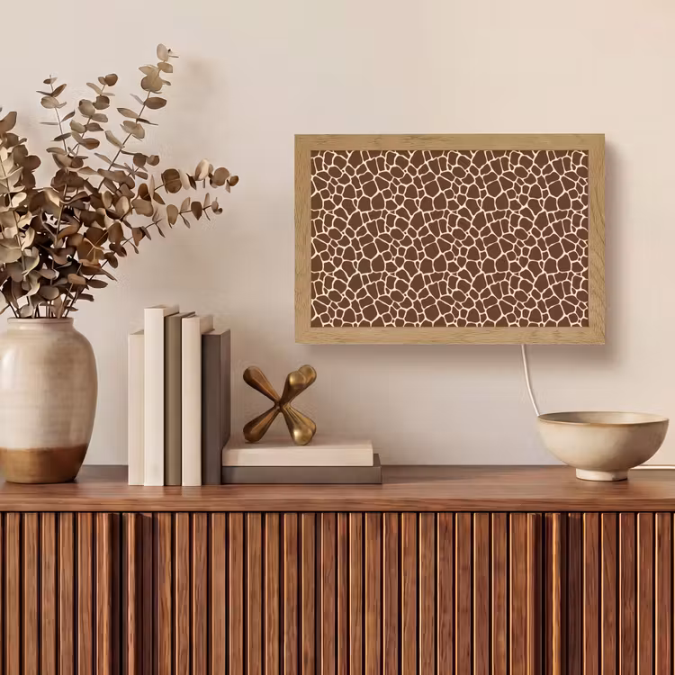 Patroon - Giraf - Bruin Light Box met kabel (Tafellamp) klein 924 -sfeer2