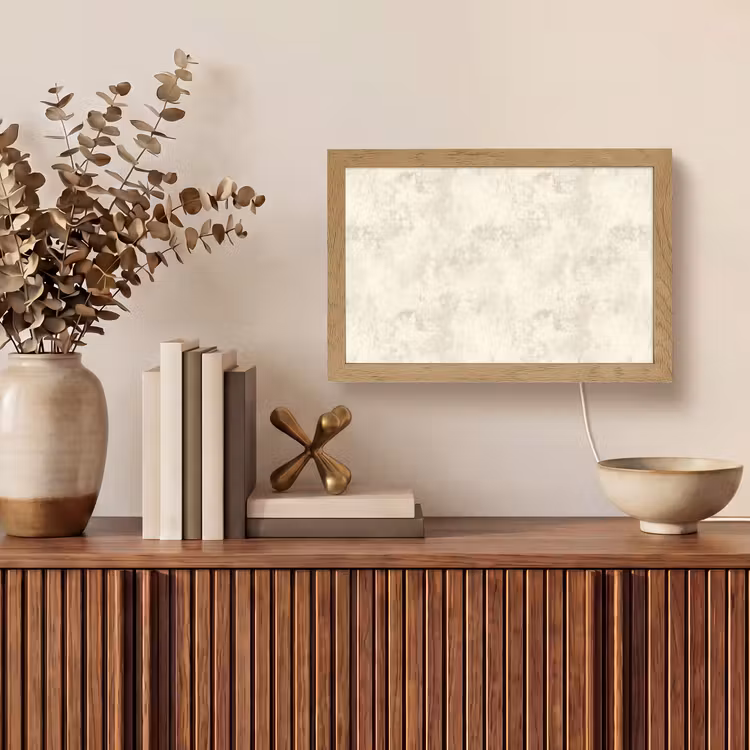 Patroon - Organisch - Beige Light Box met kabel (Tafellamp) klein 924 -sfeer2