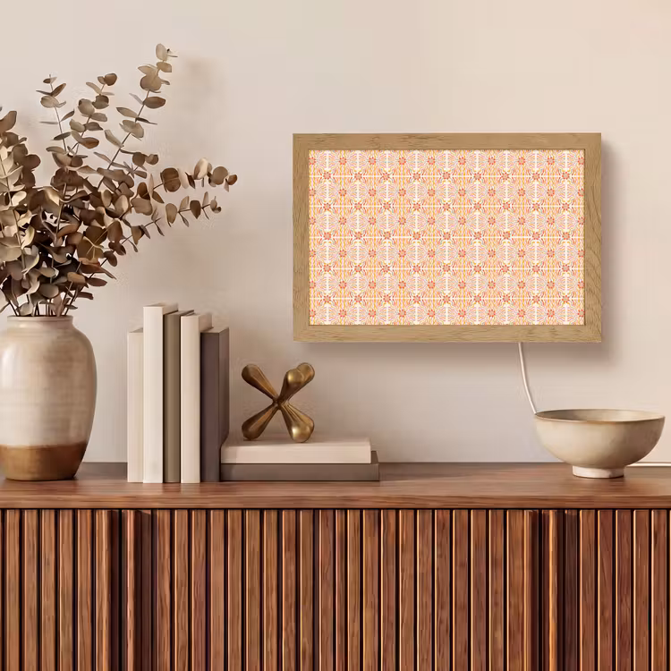 Patroon - Retro - Kleur Light Box met kabel (Tafellamp) klein 924 -sfeer2