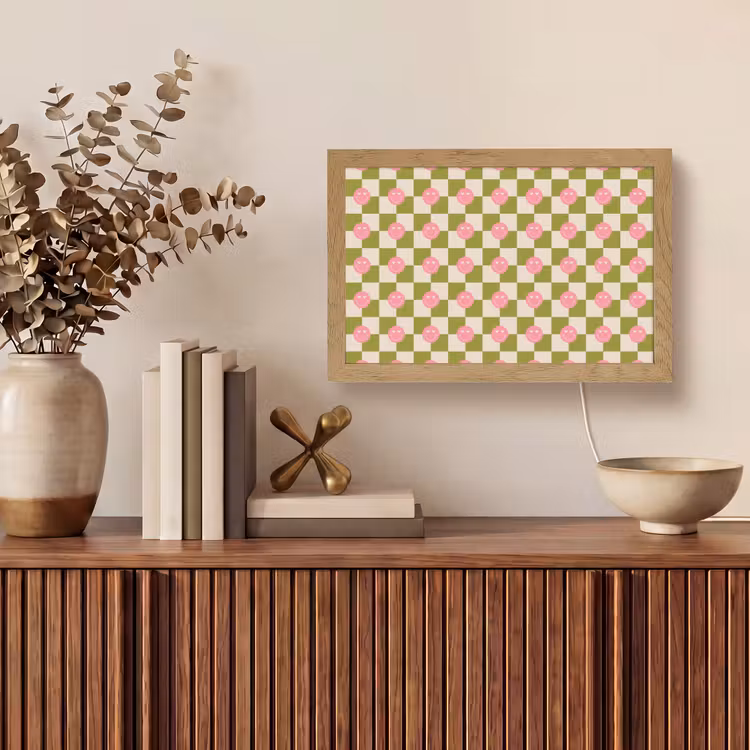 Patroon - Smileys - Blokken Light Box met kabel (Tafellamp) klein 924 -sfeer2