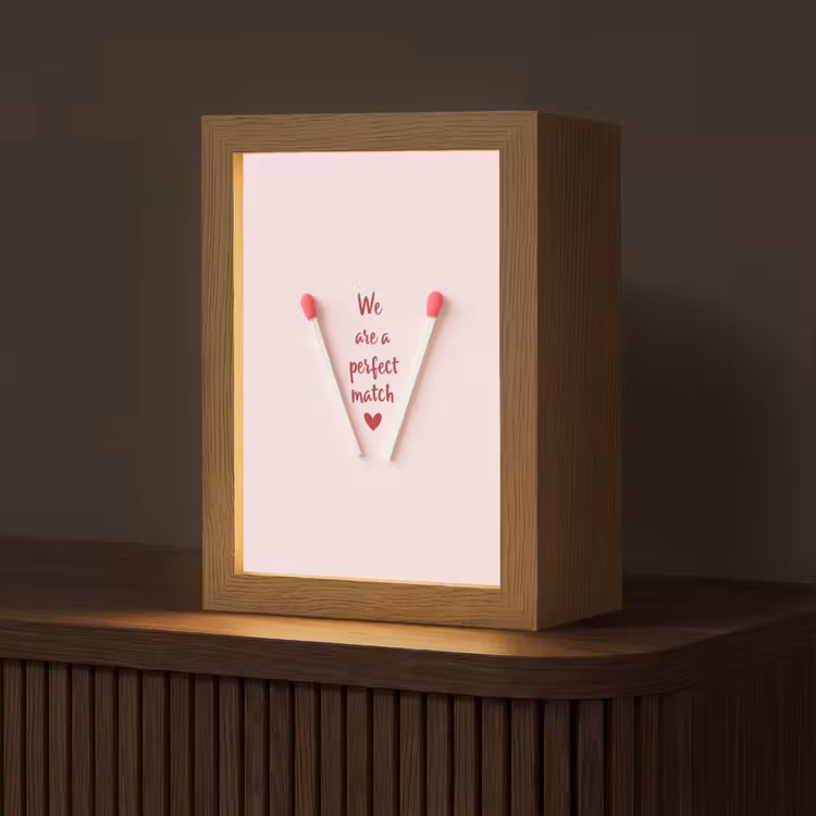 Perfect - Minimalistisch - Valentijn Light Box met kabel (Tafellamp) klein -z3d_website