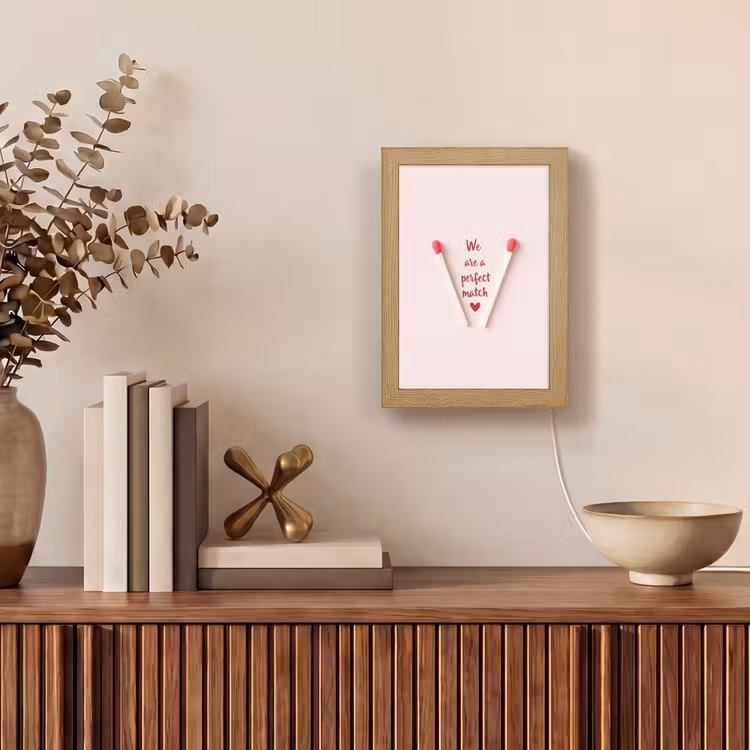 Perfect - Minimalistisch - Valentijn Light Box met kabel (Tafellamp) klein -sfeer2