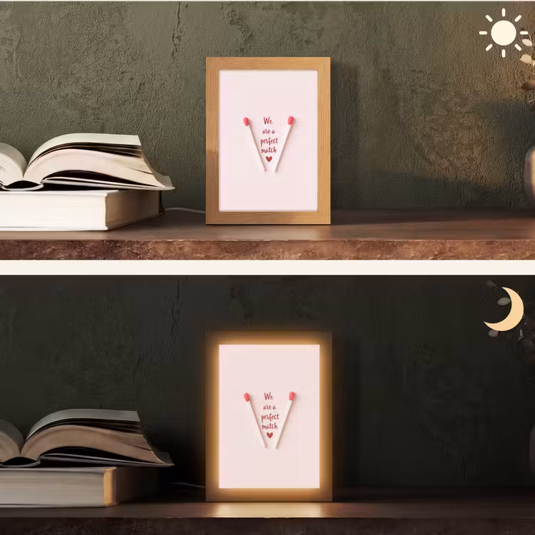 Perfect - Minimalistisch - Valentijn Light Box met kabel (Tafellamp) klein -sfeer3