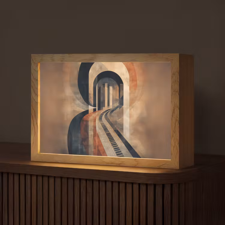 Piano - Toetsen - Abstract Light Box met kabel (Tafellamp) klein -z3d_website