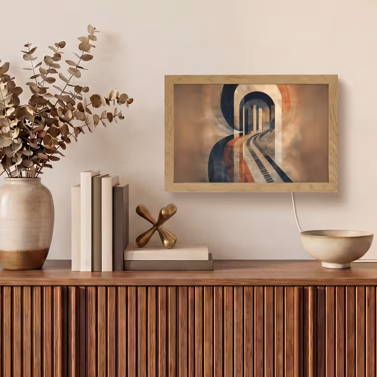 Piano - Toetsen - Abstract Light Box met kabel (Tafellamp) klein -sfeer2