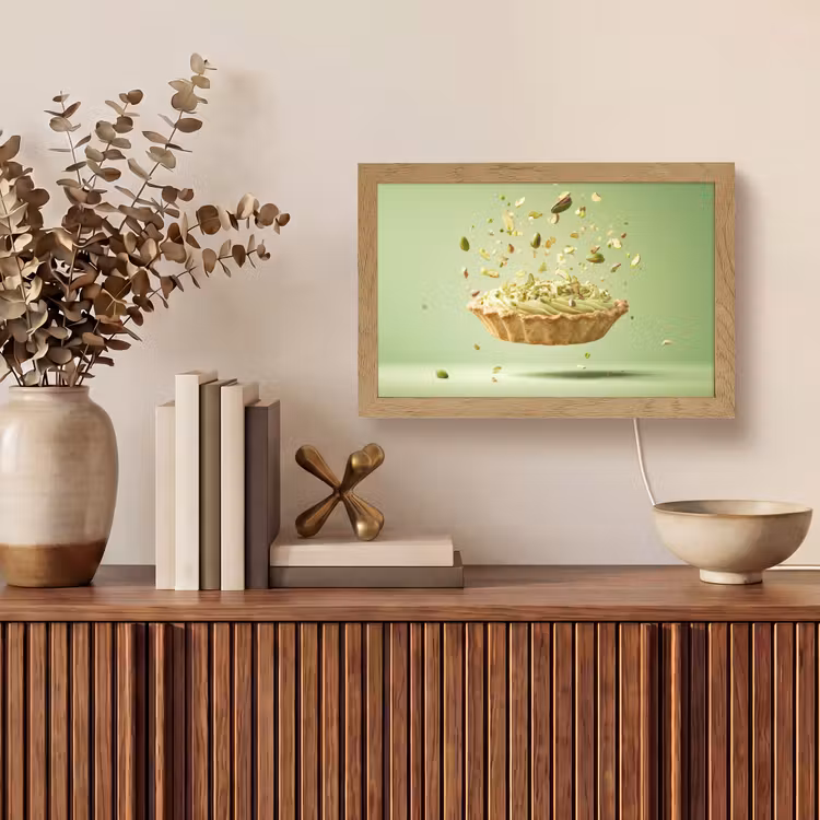 Pistache - Taart - Noten - Eten Light Box met kabel (Tafellamp) klein -sfeer2