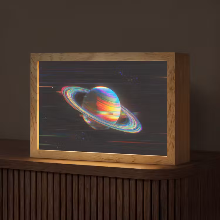 Planeet - Cirkel - Kleurrijk Light Box met kabel (Tafellamp) klein -z3d_website