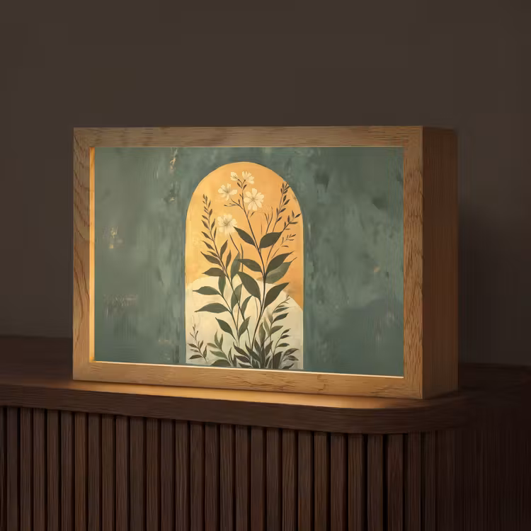 Plant - Bloemen - Wit Light Box met kabel (Tafellamp) klein -z3d_website