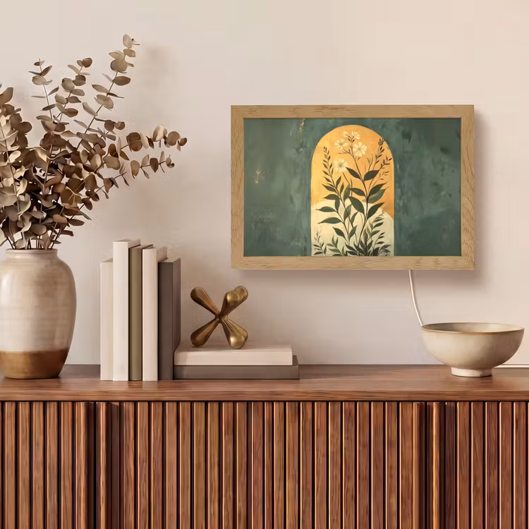 Plant - Bloemen - Wit Light Box met kabel (Tafellamp) klein -sfeer2