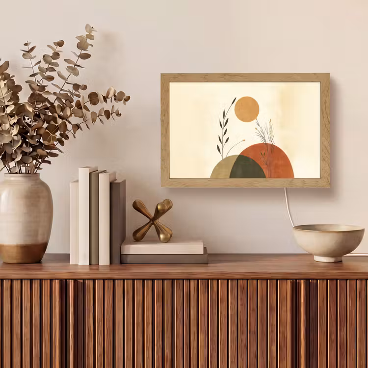 Planten - Abstract - Vormen Light Box met kabel (Tafellamp) klein -sfeer2