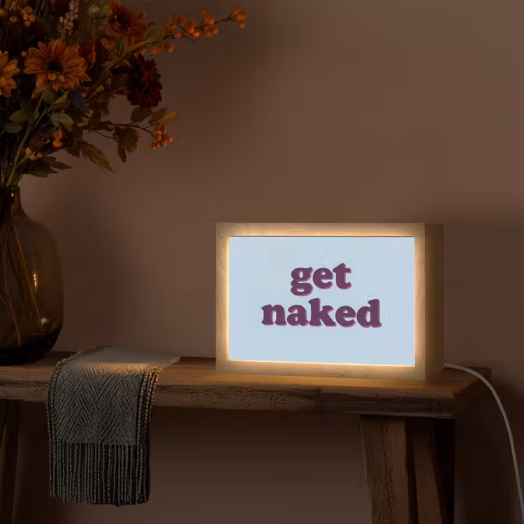 Speels - Boodschap - Blauw Light Box met kabel (Tafellamp) klein -sfeer4