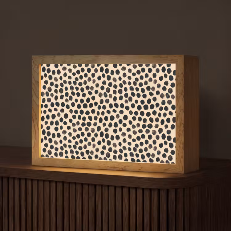 Stippen - Patroon - Zwart Light Box met kabel (Tafellamp) klein 924 -z3d_website