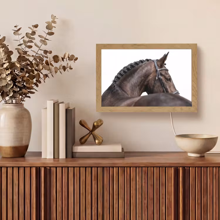 Portret - Paard - Elegant Light Box met kabel (Tafellamp) klein -sfeer2
