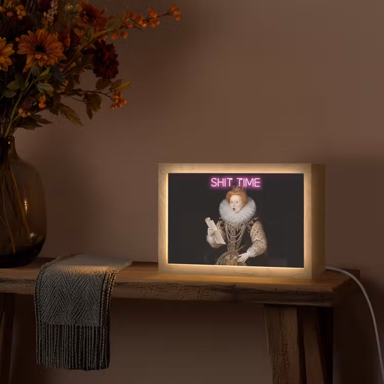 Portret - Humor - Neon Light Box met kabel (Tafellamp) klein -sfeer4