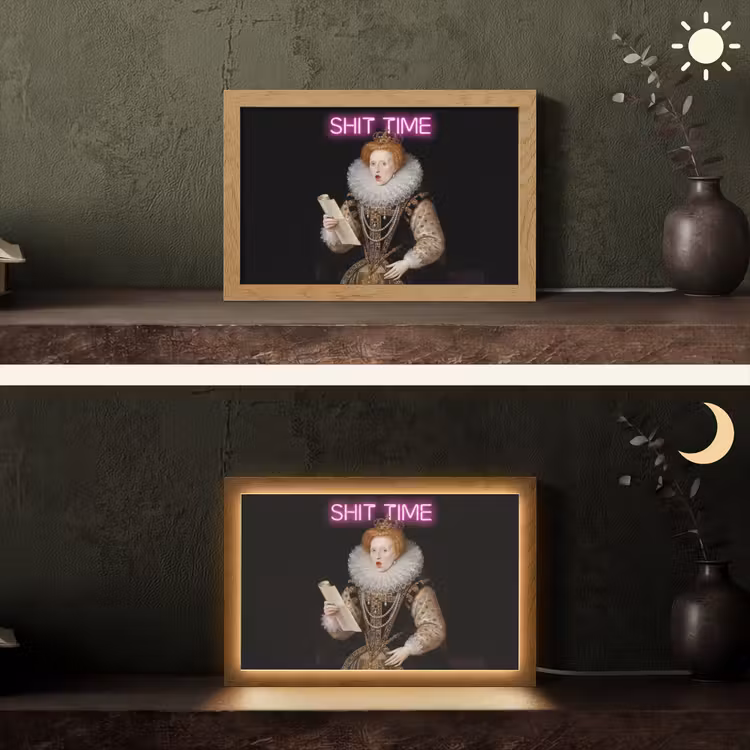 Portret - Humor - Neon Light Box met kabel (Tafellamp) klein -sfeer3