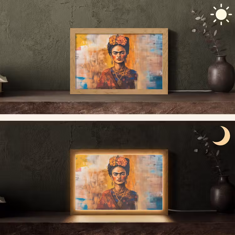 Portret - Sieraden - Schilderachtig Light Box met kabel (Tafellamp) klein -sfeer3