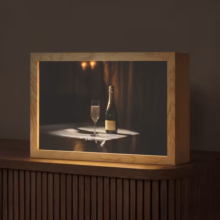 Prosecco - Bubbels - Sfeervol - Drank Light Box met kabel (Tafellamp) klein -z3d_website