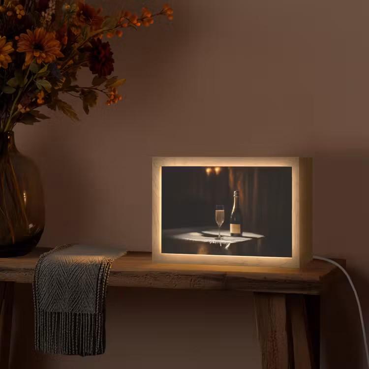 Prosecco - Bubbels - Sfeervol - Drank Light Box met kabel (Tafellamp) klein -sfeer4