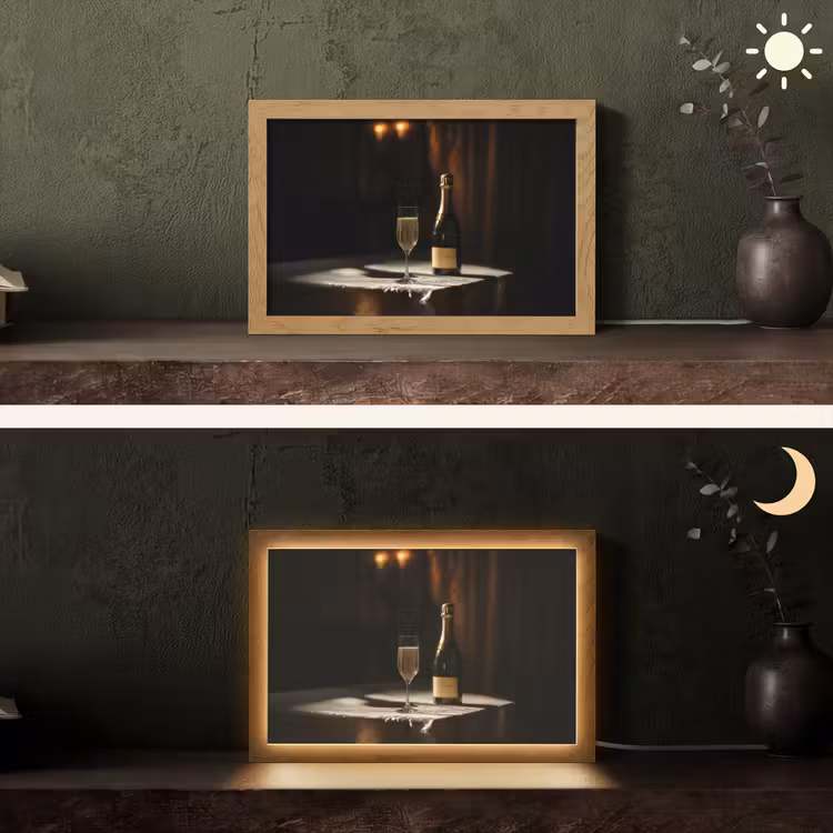 Prosecco - Bubbels - Sfeervol - Drank Light Box met kabel (Tafellamp) klein -sfeer3