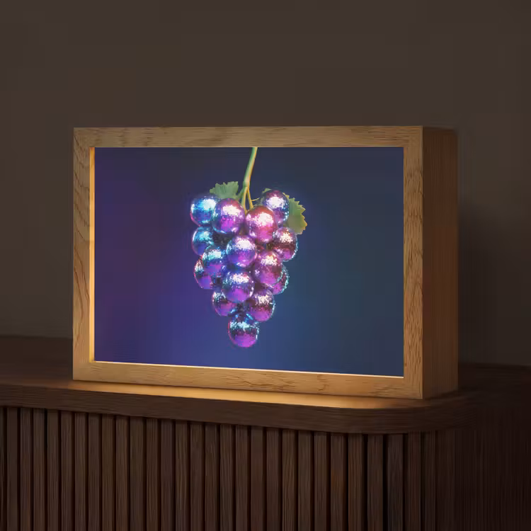 Paars - Disco - Feest - Druif Light Box met kabel (Tafellamp) klein -z3d_website