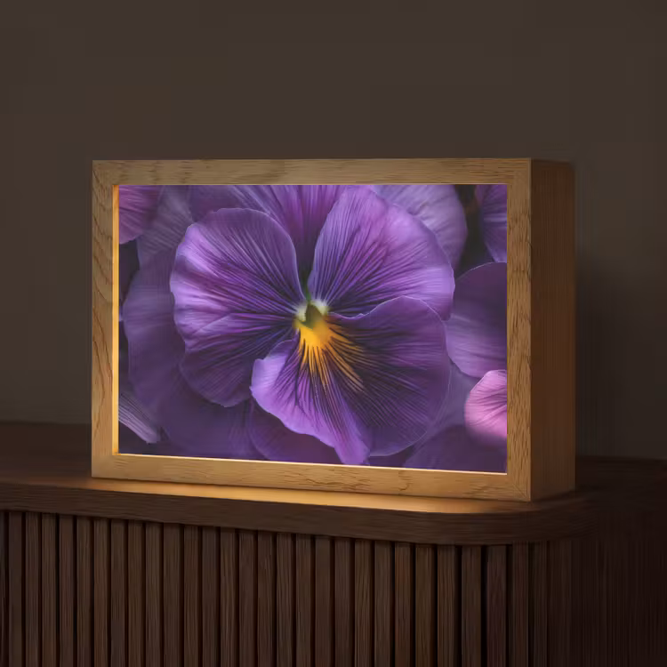 Paars - Viool - Diepte Light Box met kabel (Tafellamp) klein -z3d_website