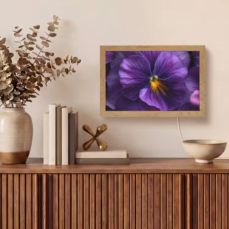 Paars - Viool - Diepte Light Box met kabel (Tafellamp) klein -sfeer2