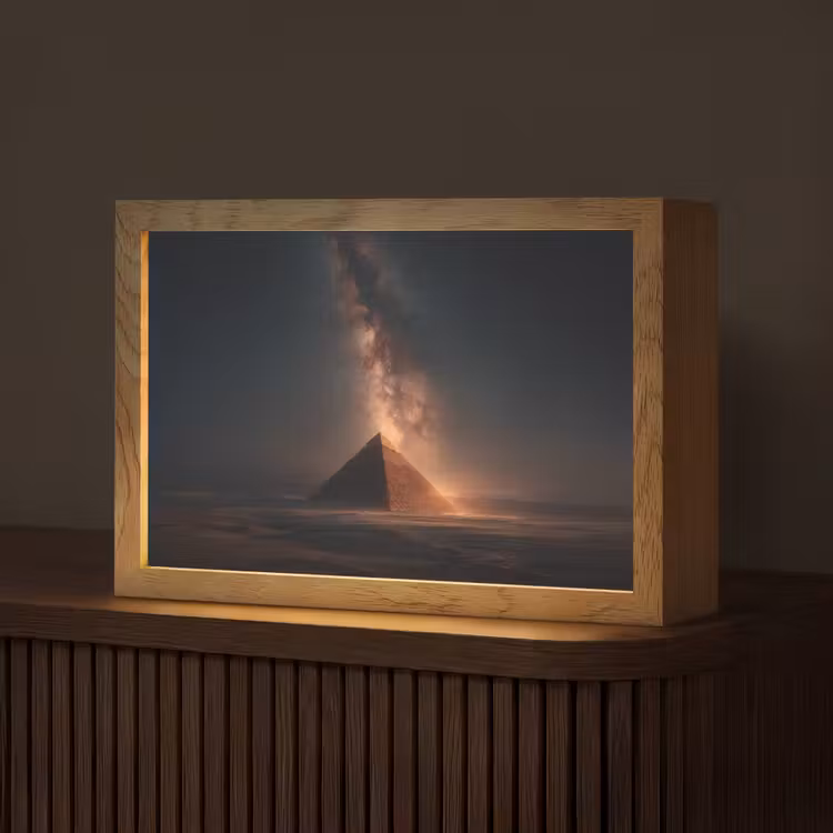 Piramide - Woestijn - Licht Light Box met kabel (Tafellamp) klein -z3d_website