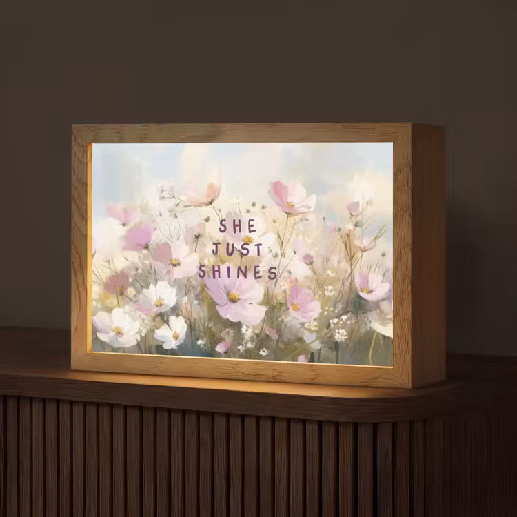 Quote - Bloemen - Schilderachtig Light Box met kabel (Tafellamp) klein -z3d_website