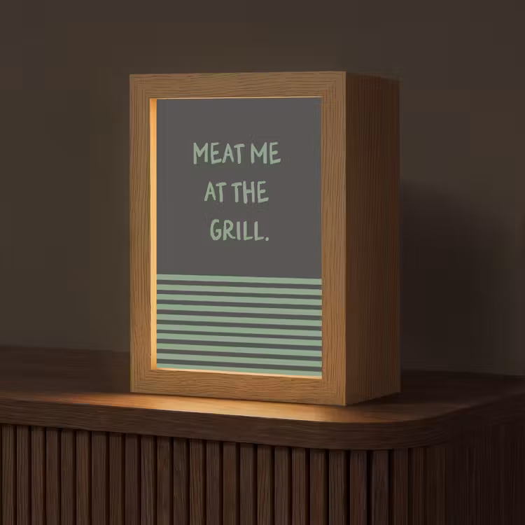 Quote - Groen - Grill - Zomer Light Box met kabel (Tafellamp) klein -z3d_website