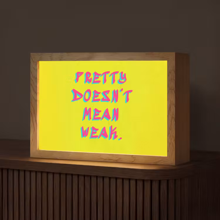 Quote - Minimalistisch - Kleurrijk Light Box met kabel (Tafellamp) klein -z3d_website