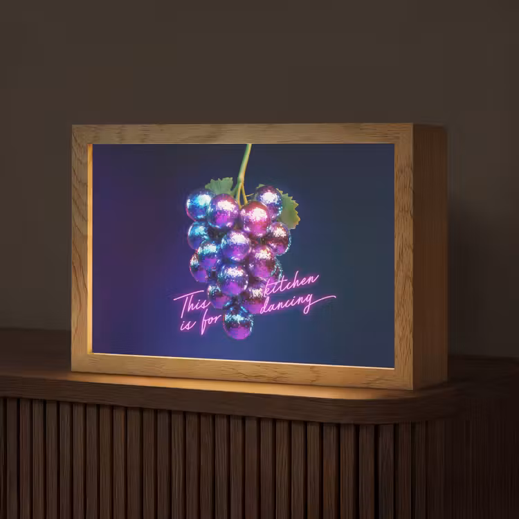 Quote - Neon - Disco - Druiven Light Box met kabel (Tafellamp) klein -z3d_website
